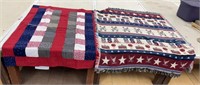 Hand Stitched Lap Quilt & Throw