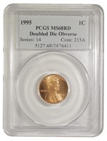 PCGS MS-68 RD 1995 Doubled Die Obverse Cent