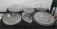Assorted glass serving and baking dishes