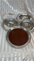 Set of 5 Silver Plated Serving Plates.