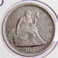 Coin 1875 S Twenty Cent Piece  Rare!