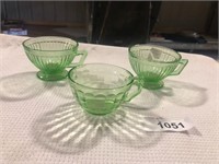 Green Glass Cups