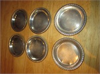 6 - 3" Sterling Silver Coasters - Hallmarked