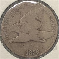 1858 Flying Eagle Small Letters