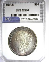 1878-S Morgan PCI MS-66 Wonderful Toning