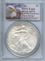 2013-S U.S. Silver Eagle - PCGS MS70 First Strike