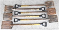 (6) Heavy duty roofing shovels, one is missing
