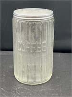 HOOSIER CABINET ORIGINAL TRIPLE SKIP COFFEE Jar