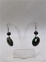 NATURAL STONE PIERCED EARRINGS