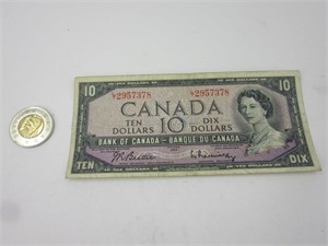 Billet 10$ Canada 1954