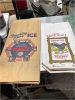 Vintage ice and scratch feed bags