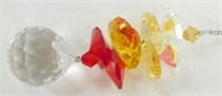 Crystal Hanging Suncatcher - Red & Yellow