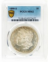 Coin 1880-S Morgan Silver Dollar-PCGS-MS62