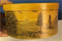 Folk Art David E. Bell Hand Painted Pantry Box