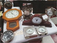 Collection of 8 clocks Ingraham & more