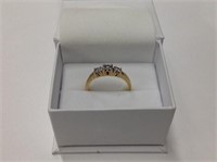 14k yellow gold Past, Present, Future Ring