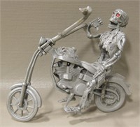 4" Tall Pewter Skeleton Biker - Partha '91