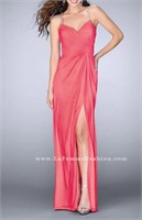 Flamingo Pink La Femme Dress Style 23636 Sz 2