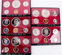 Coin United States Proof Sets 1973 to 1977