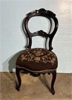 Victorian Style Needle Point Side Chair