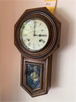 Regulator style wall clock by Trademark-key wound