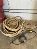 2 - 1.5" hoses, power washer wand