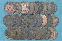 25 - Half Cents (Some with Holes)