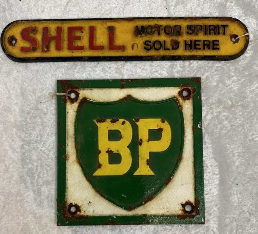Cast "SHELL" & "BP" Door Plaques