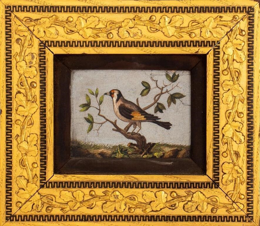 Grand Tour Roman Style Mosaic of Bird, 1819