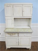 PAINTED WHITE HOOSIER CAB W/ SIFTER   W41 H70 D24