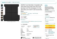 B4191  OEDRO Truck Bed Mats for Ford F150 - 5.5ft