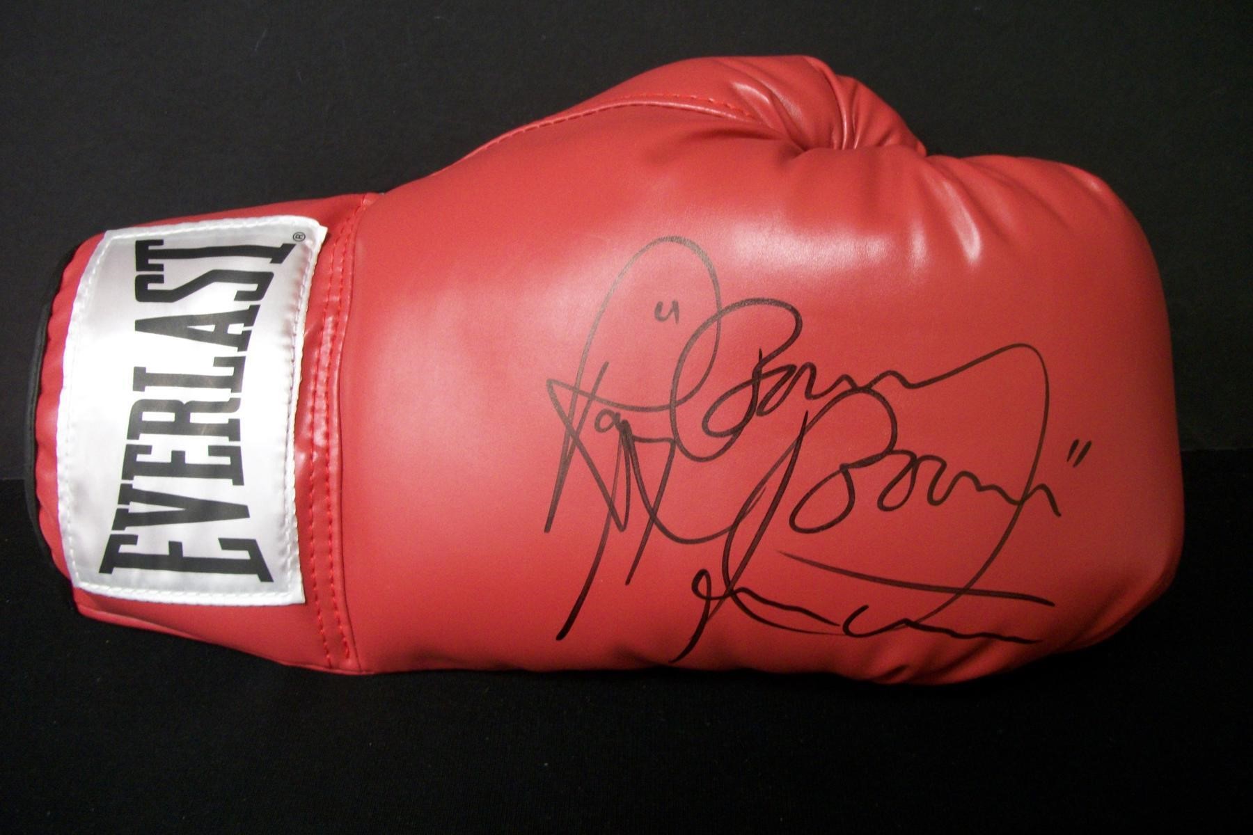 RAY MANCINI SIGNED RED BOXING GLOVE JSA