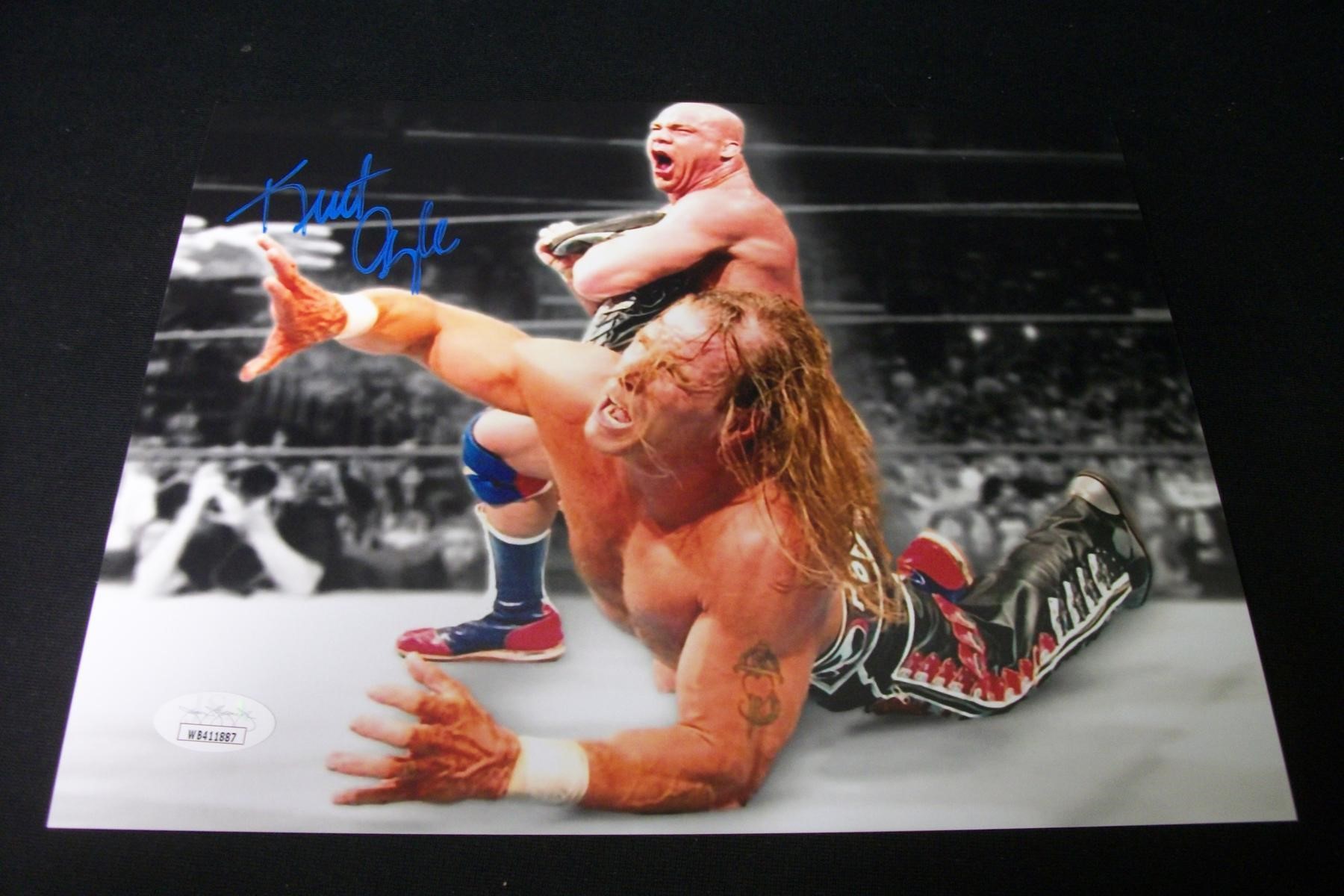 KURT ANGLE SIGNED 8X10 PHOTO WWE JSA COA