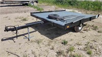 Homemade Tilt Utility Trailer w/ Ramps, Spare Tire