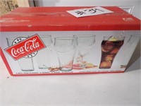 8) Coca Cola 16 oz glasses