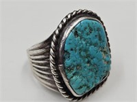 Sterling Silver/Turquoise Native American Ring 13