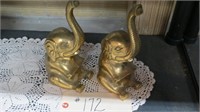 ELEPHANT BOOK ENDS POSSIBLY BRASS