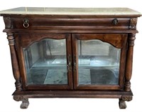 Faux Marble Top Curio Cabinet