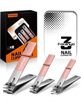 3 Pcs Foranyo Stainless Steel Nail Clipper Set