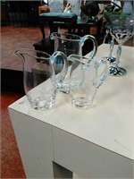 3 piece crystal petite pitcher set