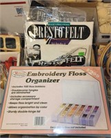 EMBROIDERY FLOSS ORGANIZER, PEEL & STICK FELT