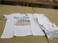 6 Sz 2X Rick & Morty Shirts