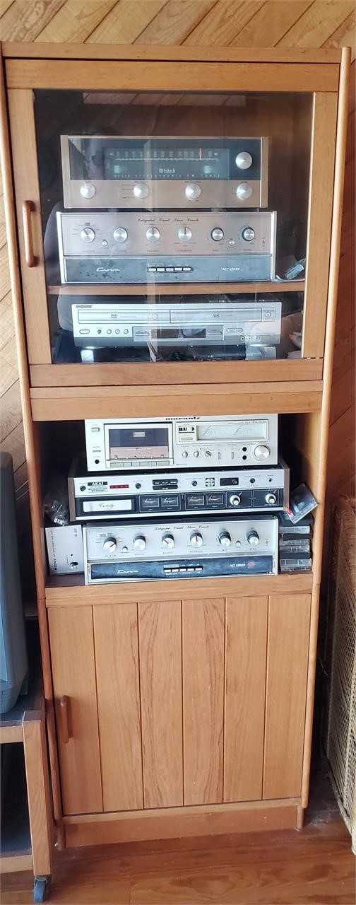 Akai Marantz Mcintosh  stereo equipment & cabinet