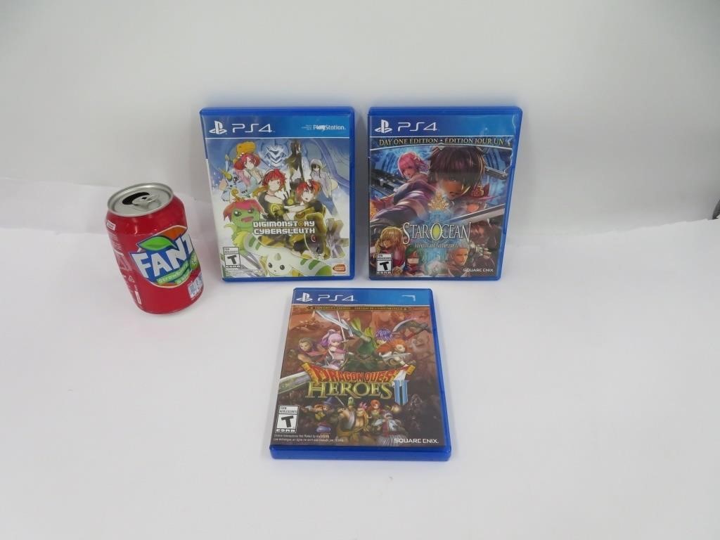 3 jeux pour PlayStation 4 dont Dragon Quest