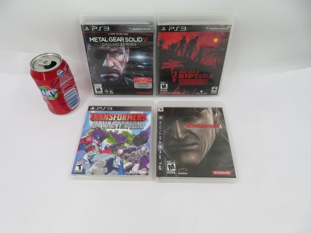 4 jeux pour PlayStation 3 dont Metal Gear Solid