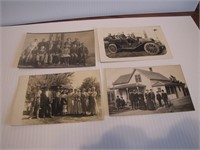 4 Antique Real Photo Post Cards