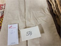(4) white burlap bags