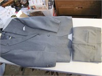 Mens Grey Pin-Stripe 3 Piece Suit
