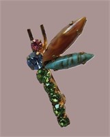 STUNNING VTG SIGNED MADE IN AUSTRIA DRAGONFLY