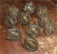 10 Vintage Metal Drawer or Cabinet Pulls Hardware